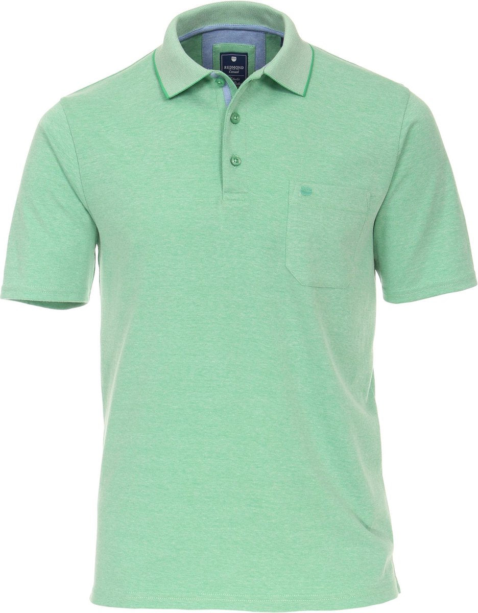 Redmond Regular Fit poloshirt - groen melange -  Maat: 5XL
