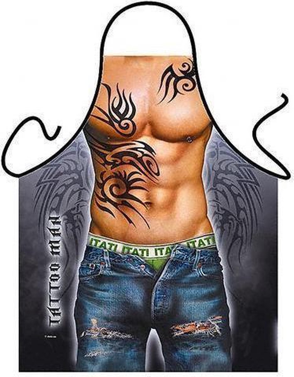 Tattoo Man - Grappig Leuk Sexy Schort Keukenschort
