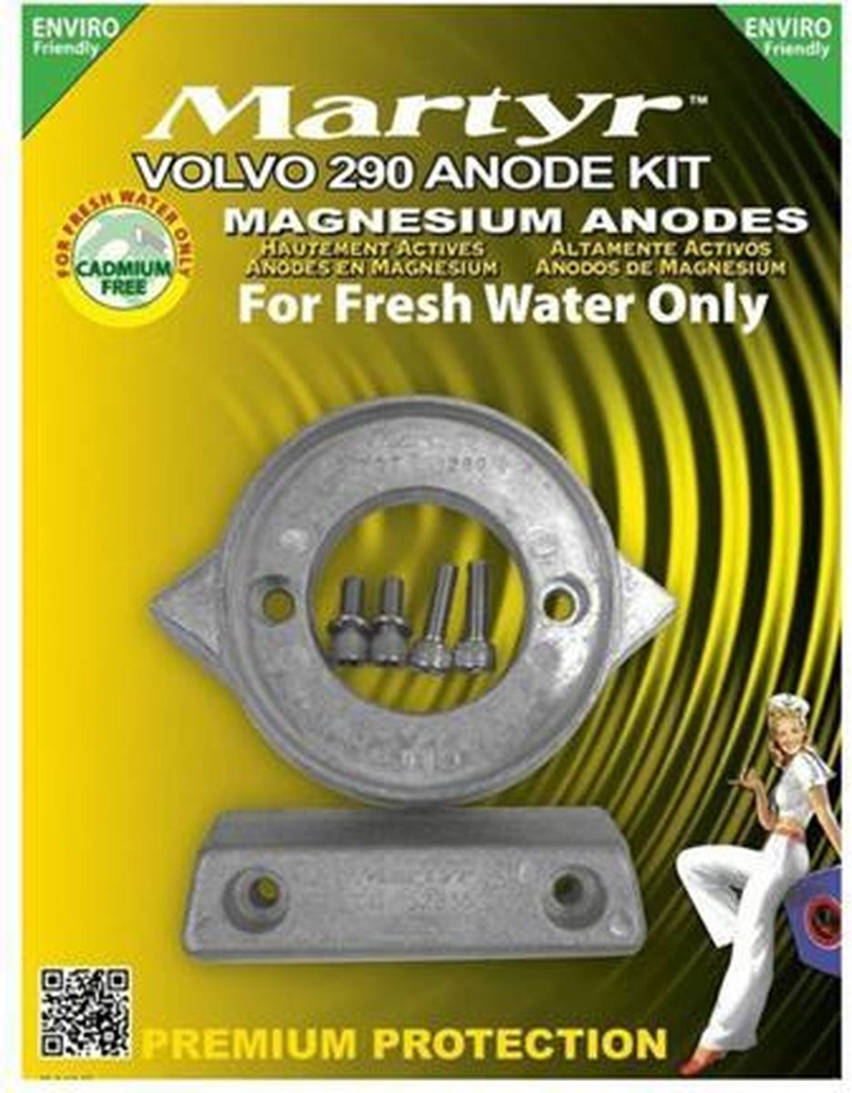 Volvo Penta 290 Anodeset Magnesium - Martyr