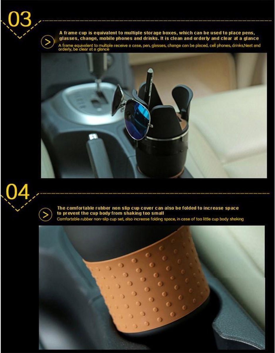Bekerhouders Auto - Auto Accessories - Bekerhouder Telefoon Houder - Multifunctioneel