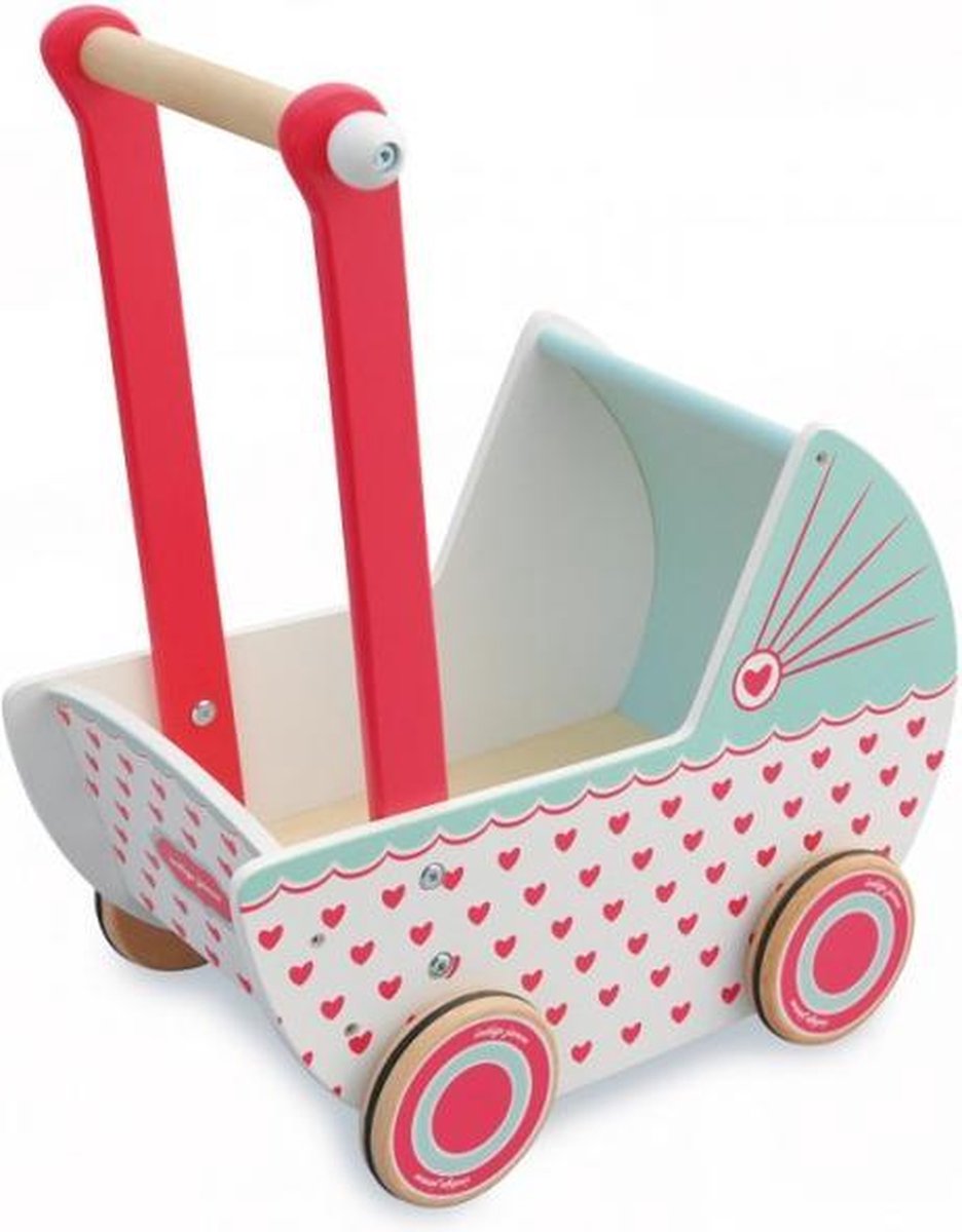 Poppenwagen met hartjes