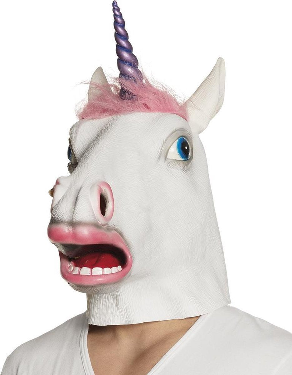 Verkleedmasker Eenhoorn Pinkie Unisex Wit One Size