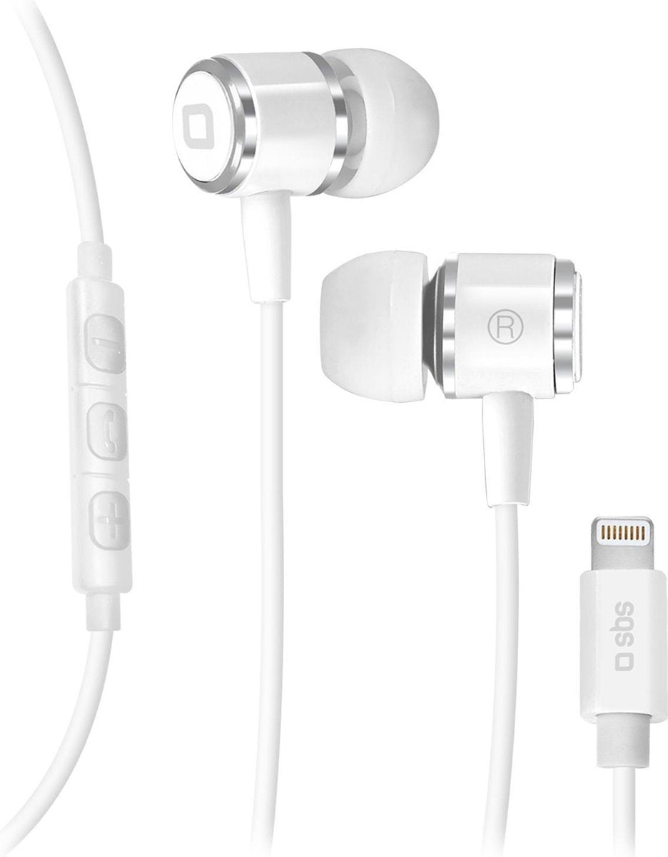 SBS TEINEARLIGHTW hoofdtelefoon/headset In-ear Wit