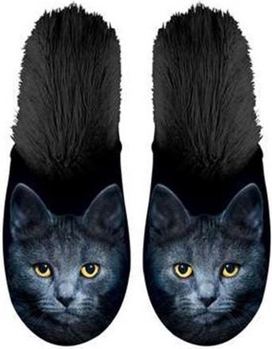 Pantoffels kat Zwart 35-38