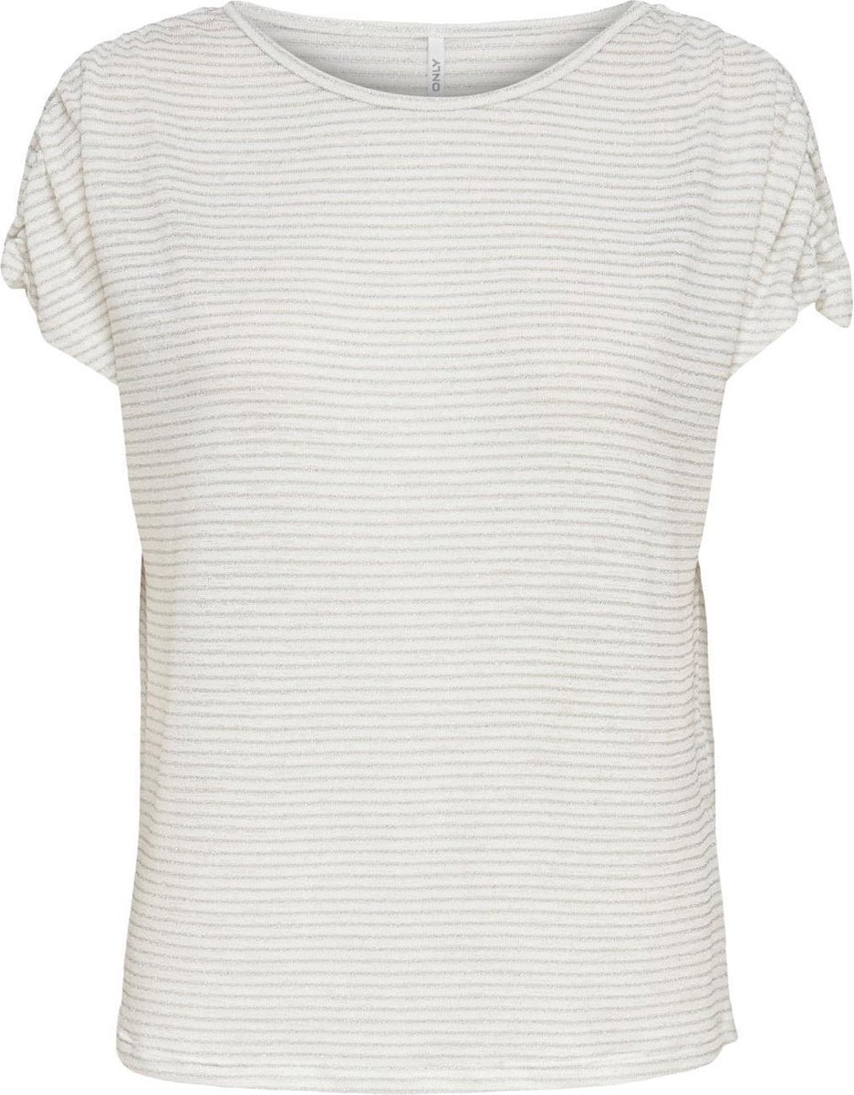 ONLY t-shirt onlriz ss glitter  WIT L