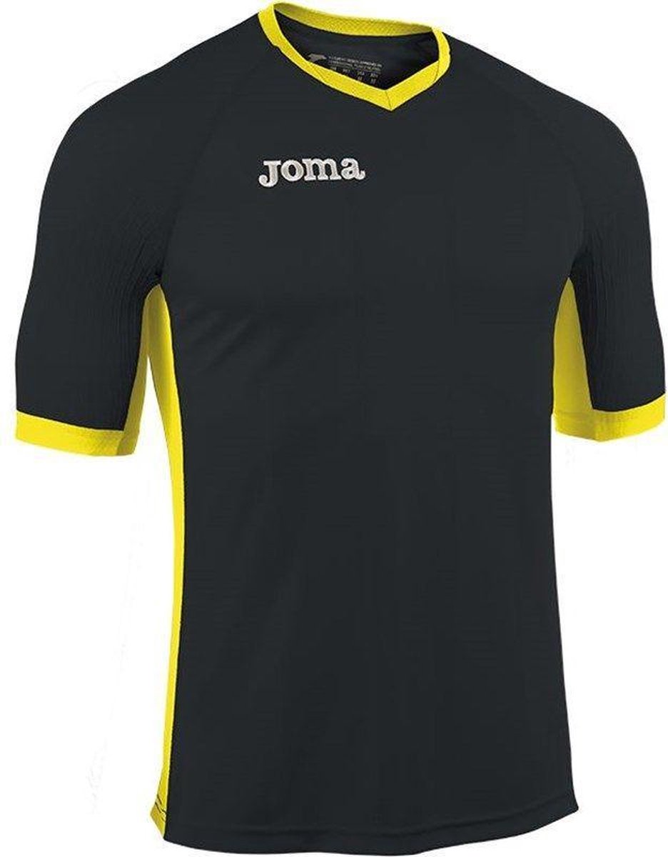 Joma Emotion Shirt Korte Mouw - Zwart / Geel | L