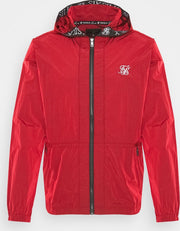 SIKSILK ZIP THROUGH WINDBREAKER JACKET RED