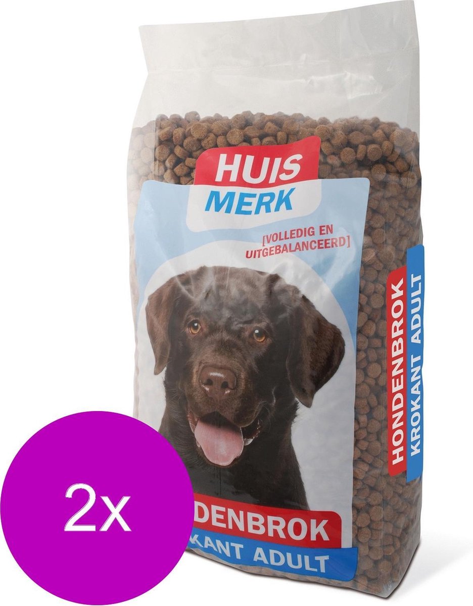 Kasper Faunafood Huismerk Krokant Adult - Hondenvoer - 2 x Gevogelte Groente Vlees 10 kg