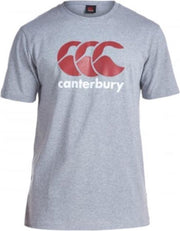 Canterbury Shirt Logo Heren Katoen Grijs/rood/wit Maat Xxl