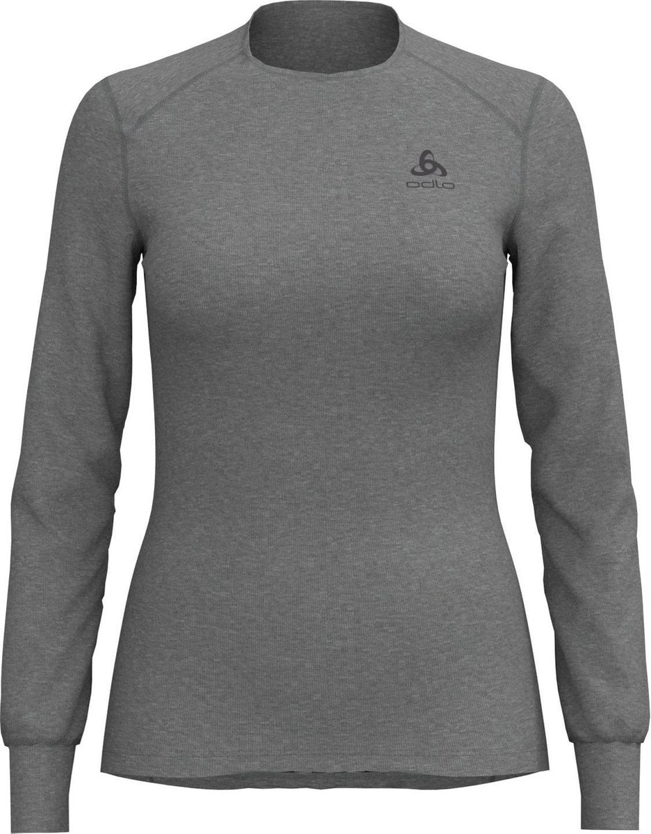Odlo Bl Top Crew Neck L/S Active Warm Dames Thermoshirt - Grey Melange - Maat S