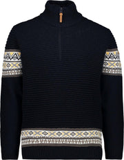 CMP Wintersportpully - Maat L  - Mannen - donker blauw/beige/wit L/XL