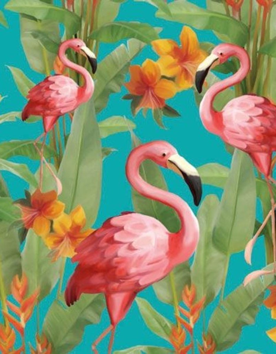 Servetten met flamingo`s