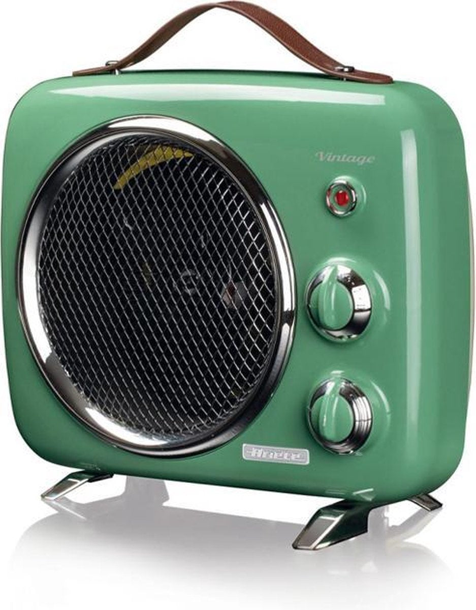 Ariete Draagbare Mini Heater en Ventilator -  Groen - met instelbare Thermostaat