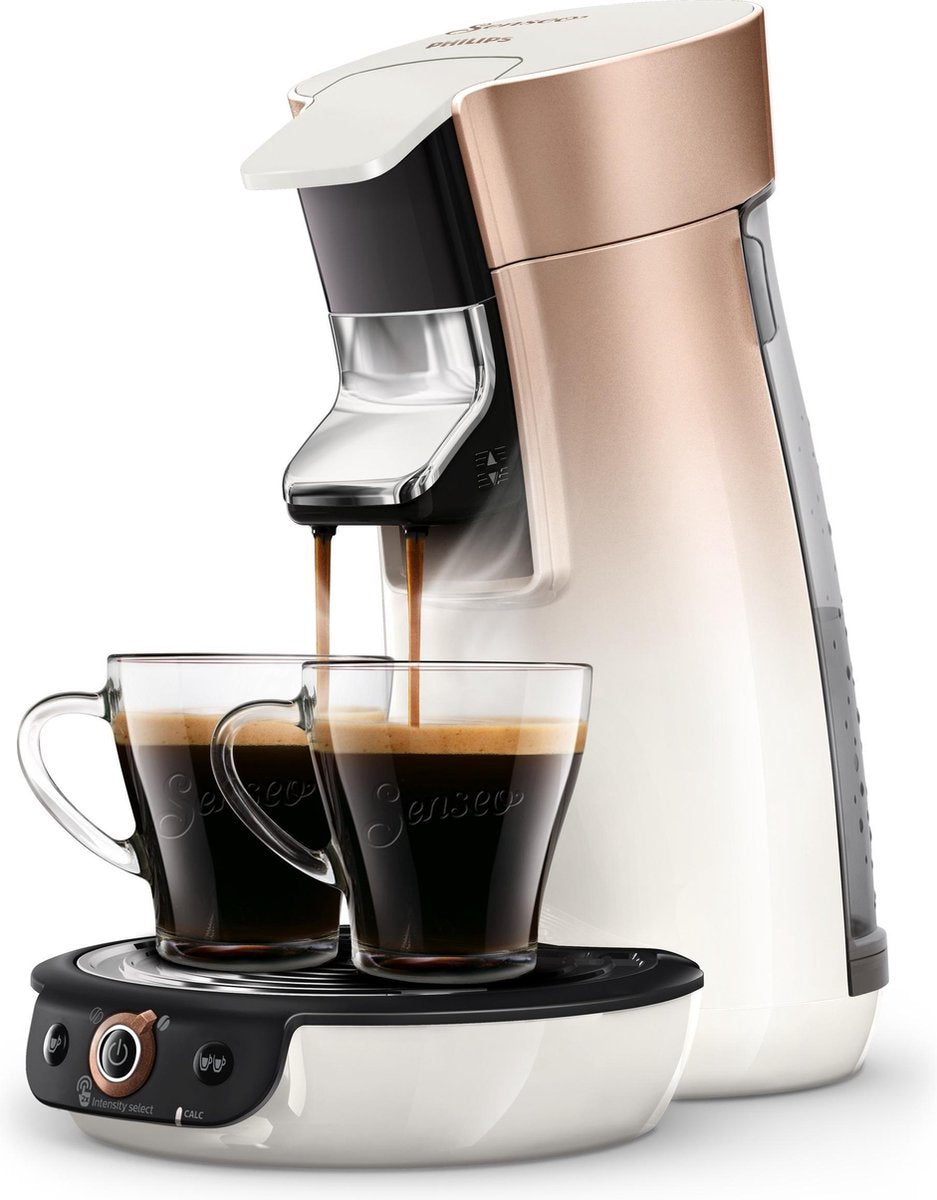 Philips Senseo Viva Café Duo Select HD6566/30 - Koffiepadapparaat - Wit en Roze Koper