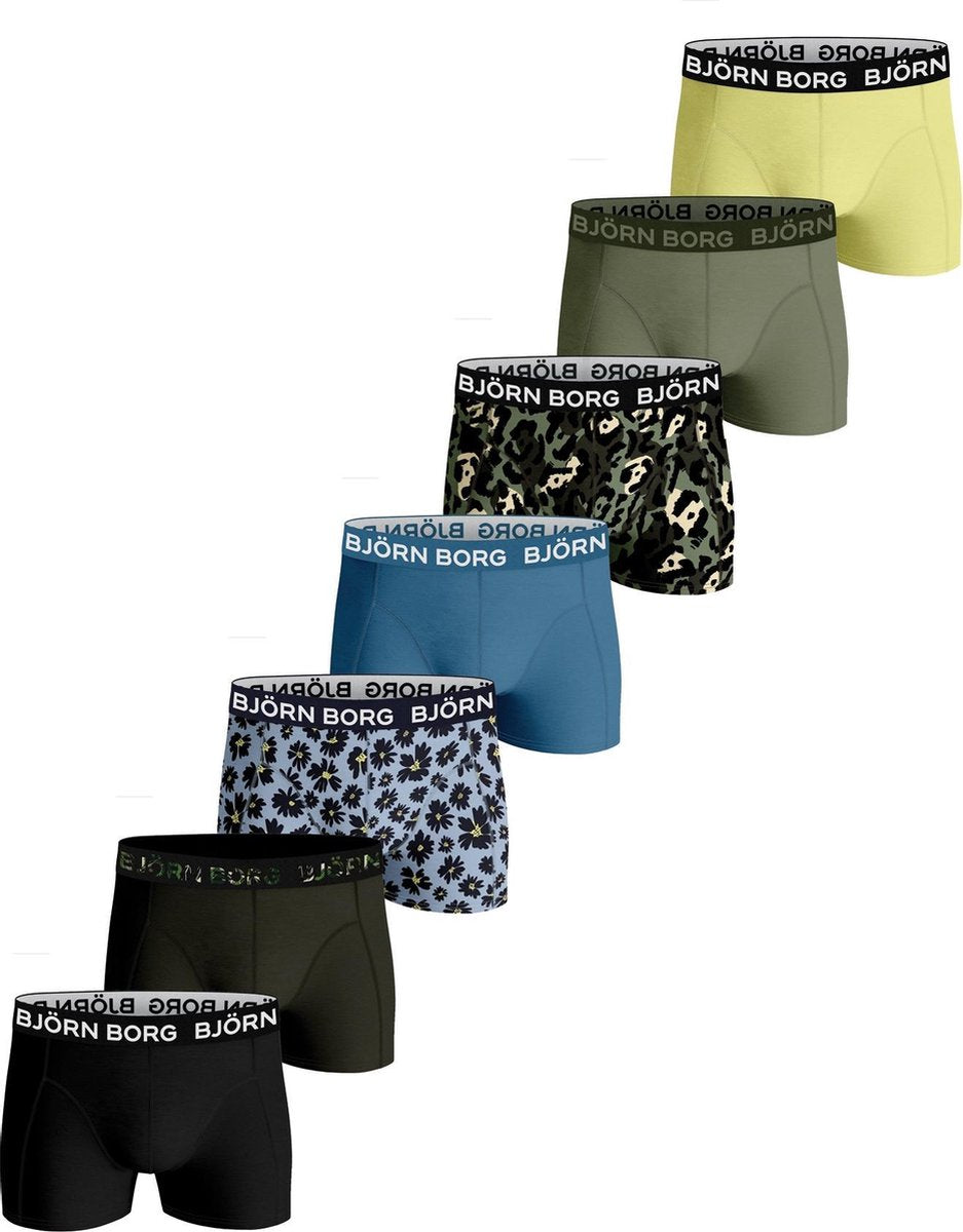 Björn Borg Fourflower Skyway - 7-pack jongens boxershort maat 122-128