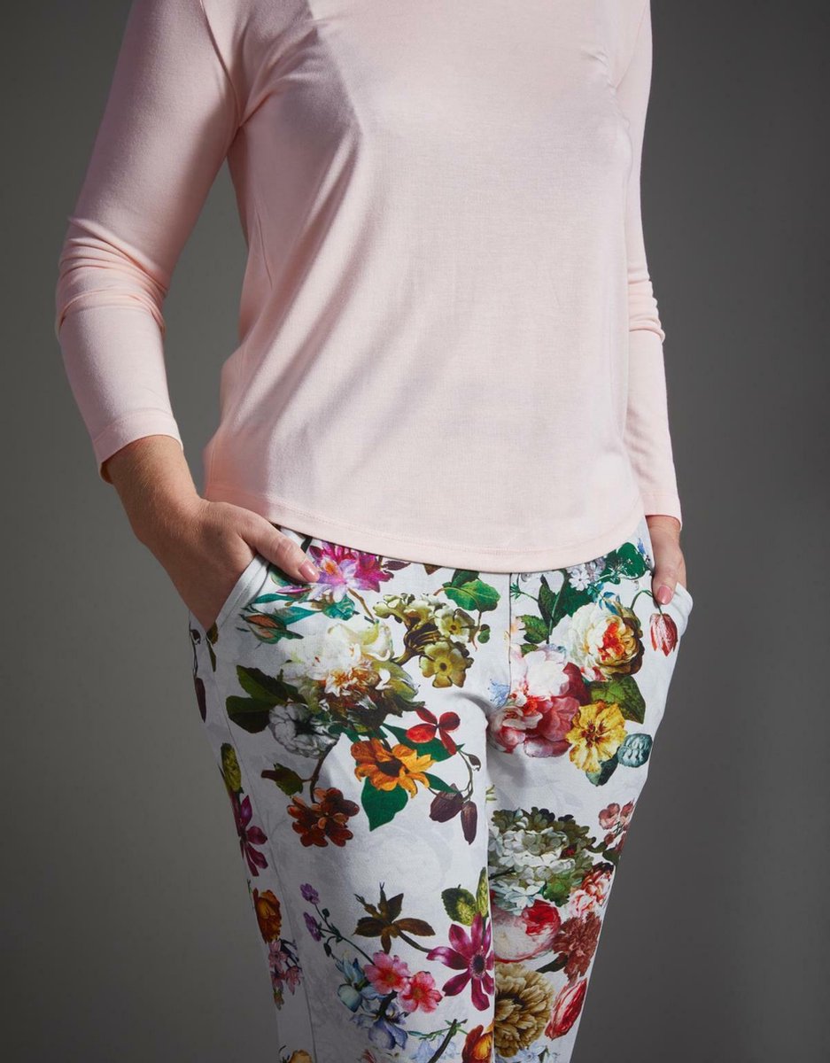 ESSENZA Maple Fleur Lange Broek Grijs - L
