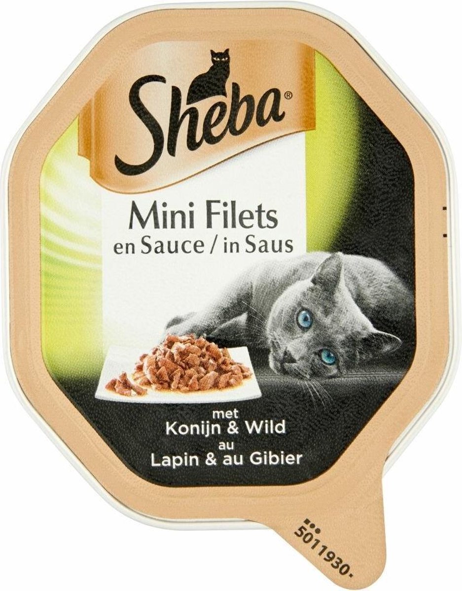 Sheba Mini Filets in Saus Kuipje - Konijn & Wild - Kattenvoer - 22 x 85g