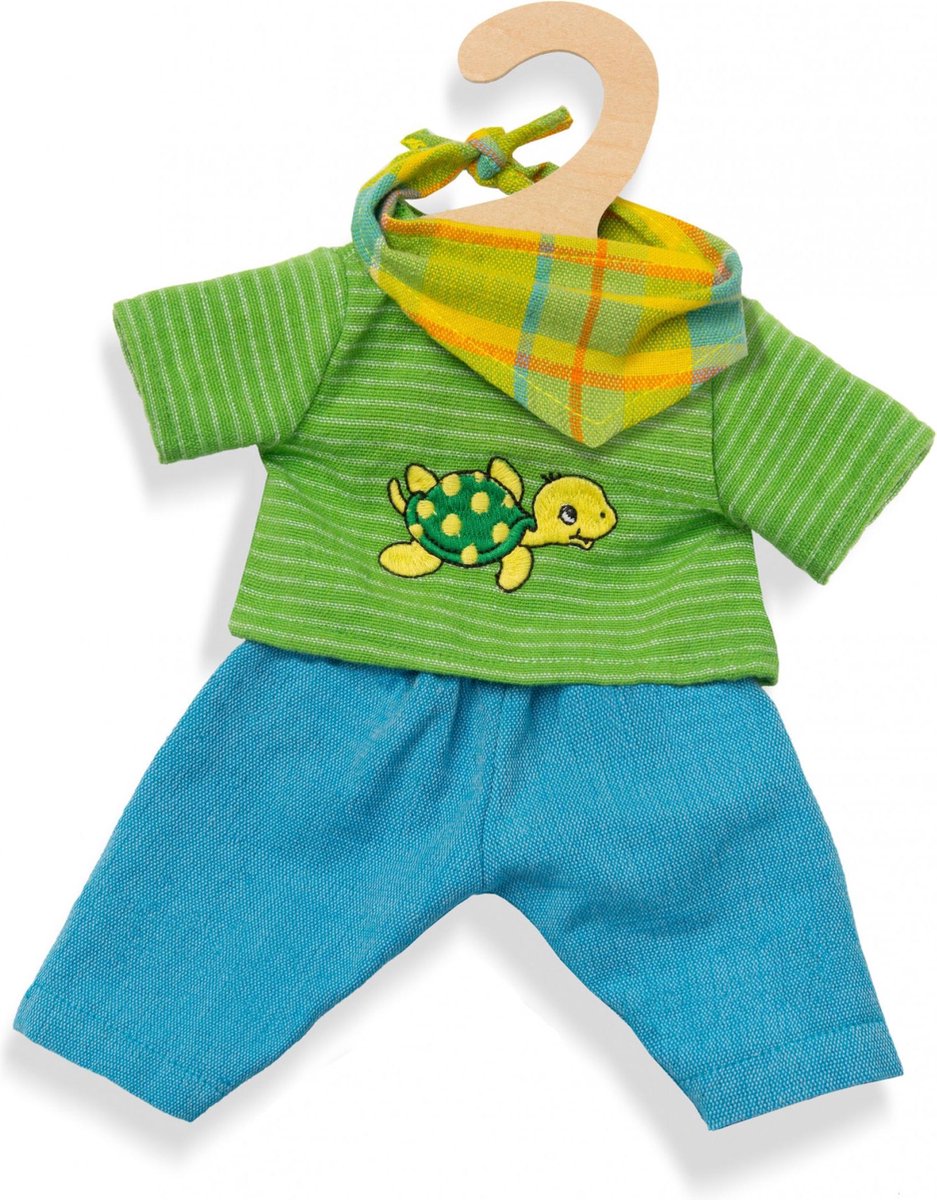 Heless Poppenkleding Outfit Max 3-delig Blauw/groen 35-45 Cm