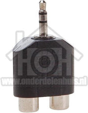 Jack Verloopstekker 3.5mm Male-2x Tulp Contra RCA Female