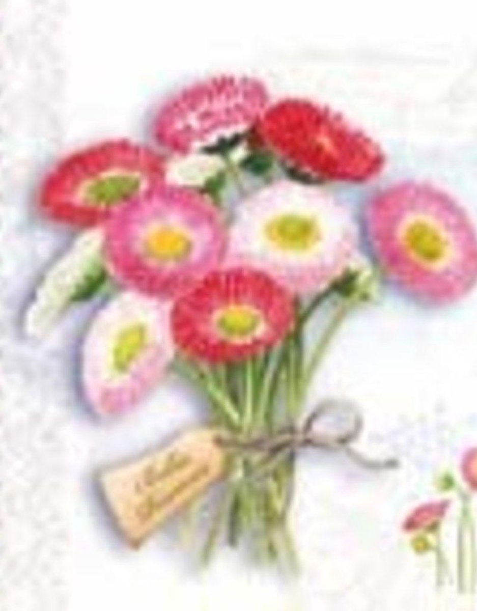 Servetten met bos bloemen