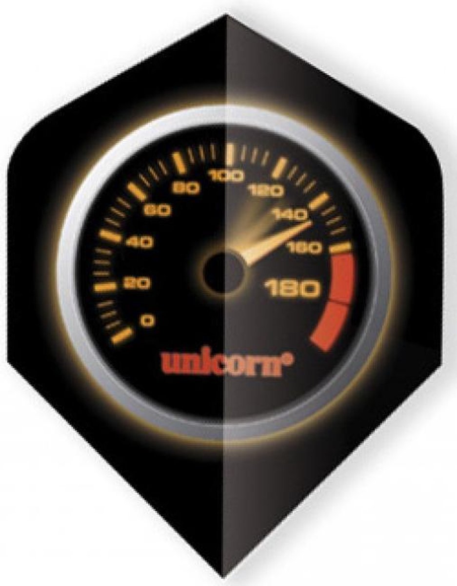 Unicorn Flights Core Plus 75 Micron Zwart Snelheidsmeter