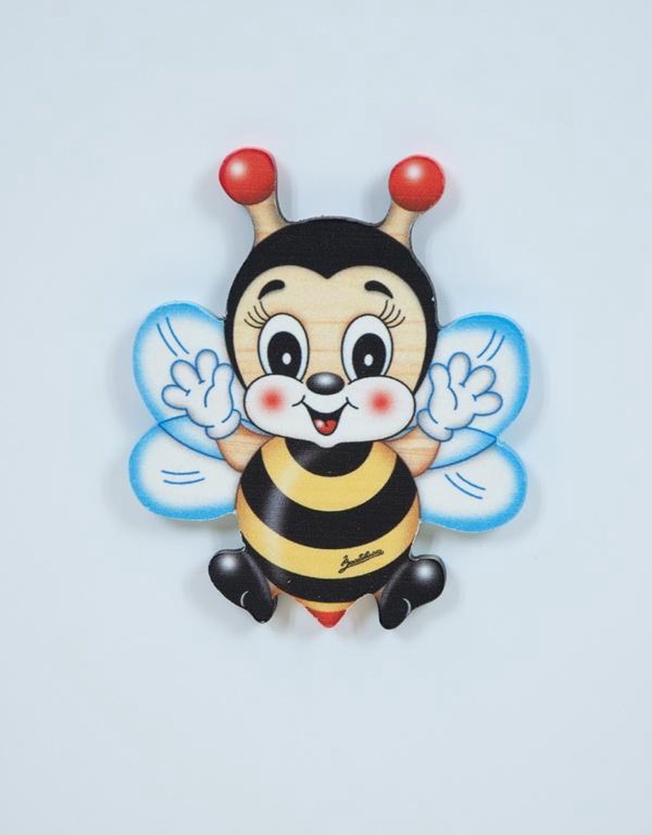 Decoratie bordje Bij van hout 16 x 14 cm | Bartolucci