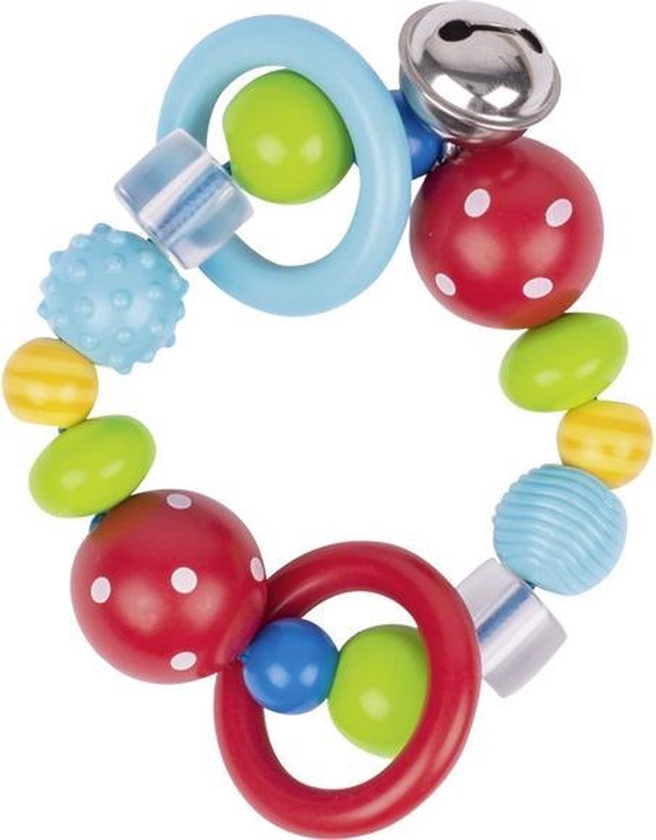 Heimess Touch ring elastic red polka dot bead
