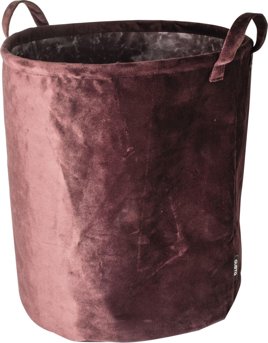 Gusta - Opbergzak rond velvet Bordeaux