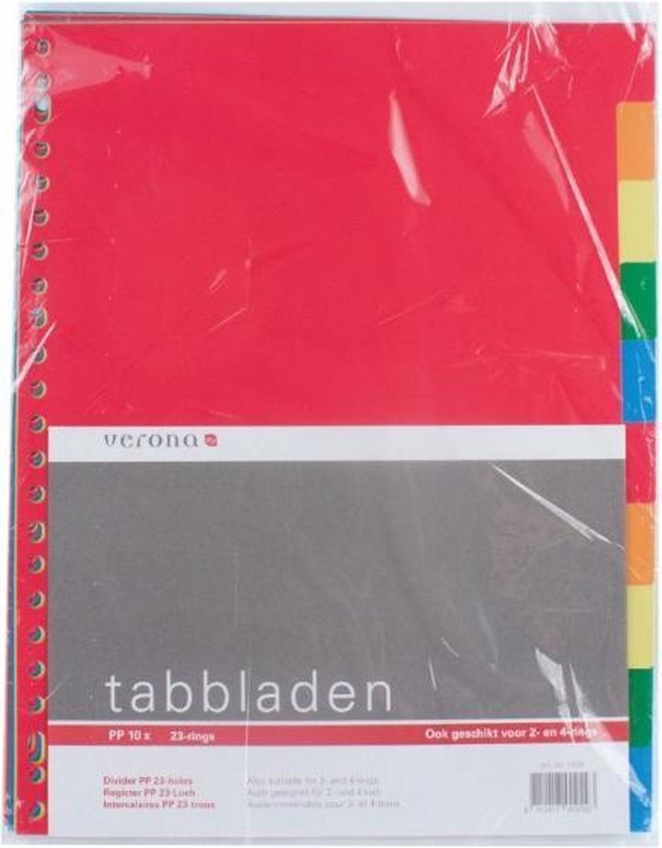 Set Tabbladen 23R Plastic 10-Delig