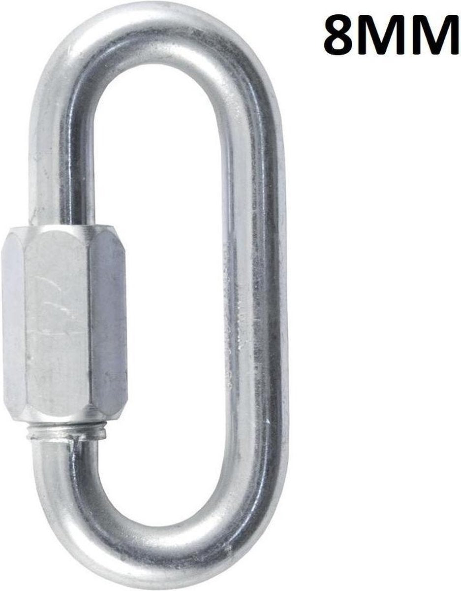 Quick link - 8 mm - gegalvaniseerd - schroef lock - 4 stuks