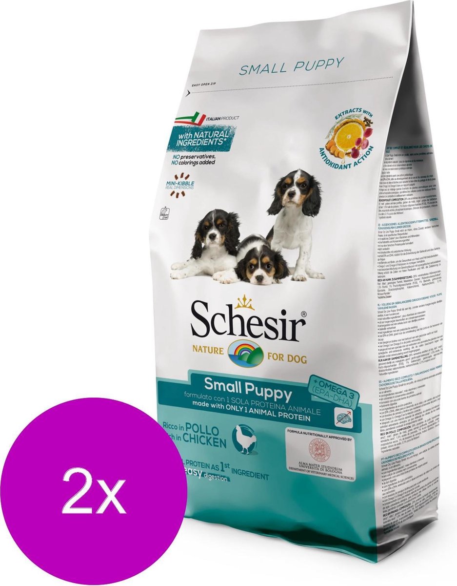 Schesir Small Puppy Chicken - Hond - Droogvoer - 2 x 800 gr