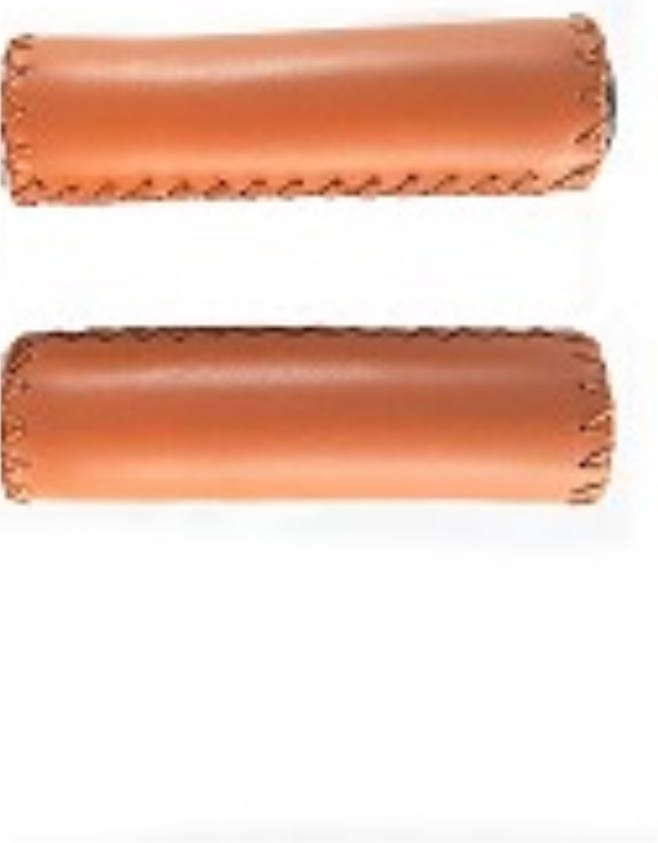 Handvat bruin leer per paar (import).