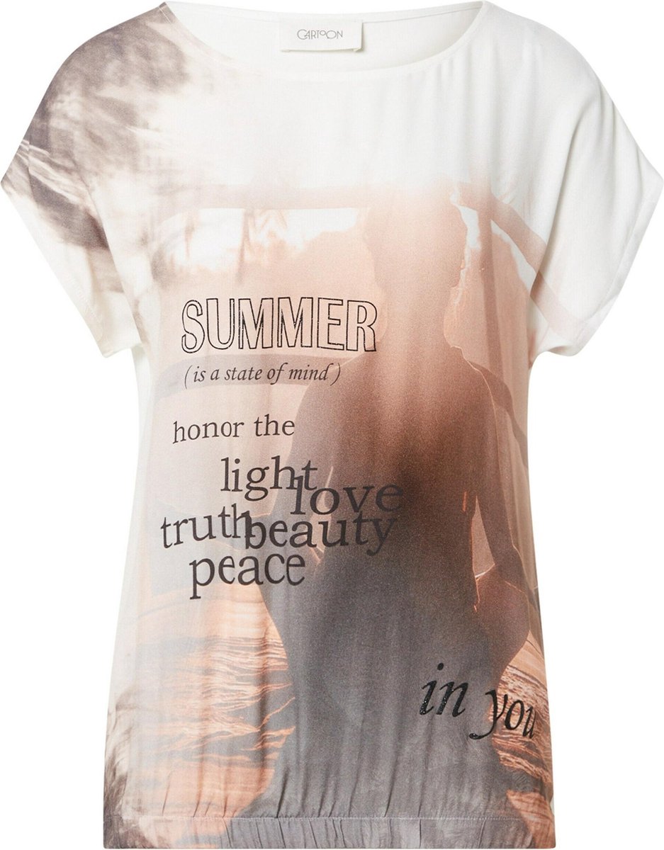Cartoon shirt Lichtgrijs-40 (L)