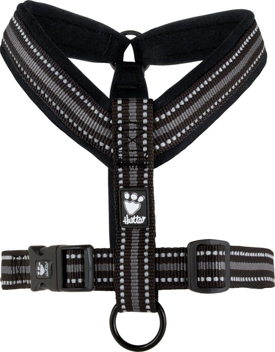 Hurtta tuig voor hondje y vorm padded gevoerd zwart 60 cm