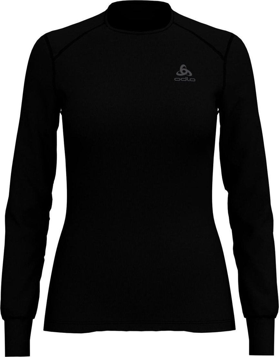 Odlo Warm Shirt L/S Crew W Sportshirt - Maat L  - Vrouwen - zwart