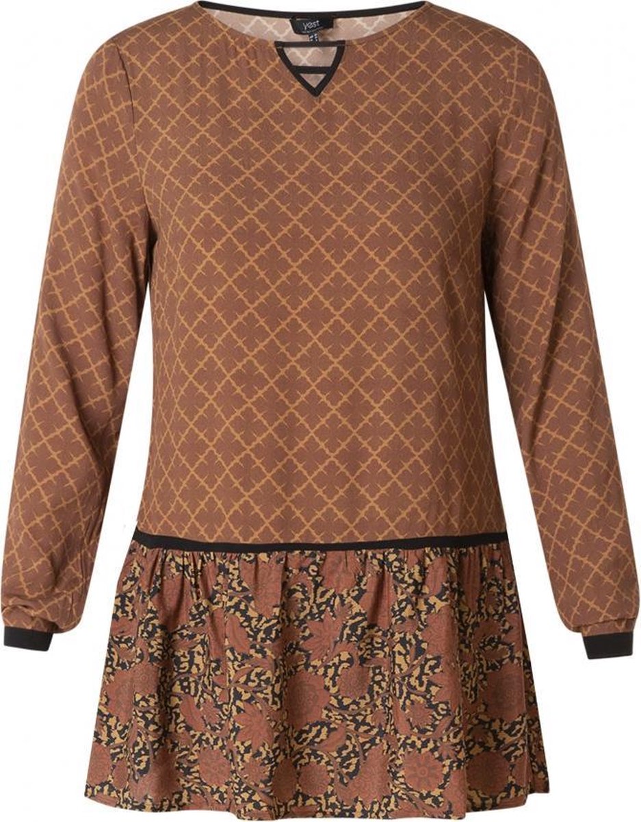 YEST Aafje Tuniek - Warm Brown Multi - maat 46