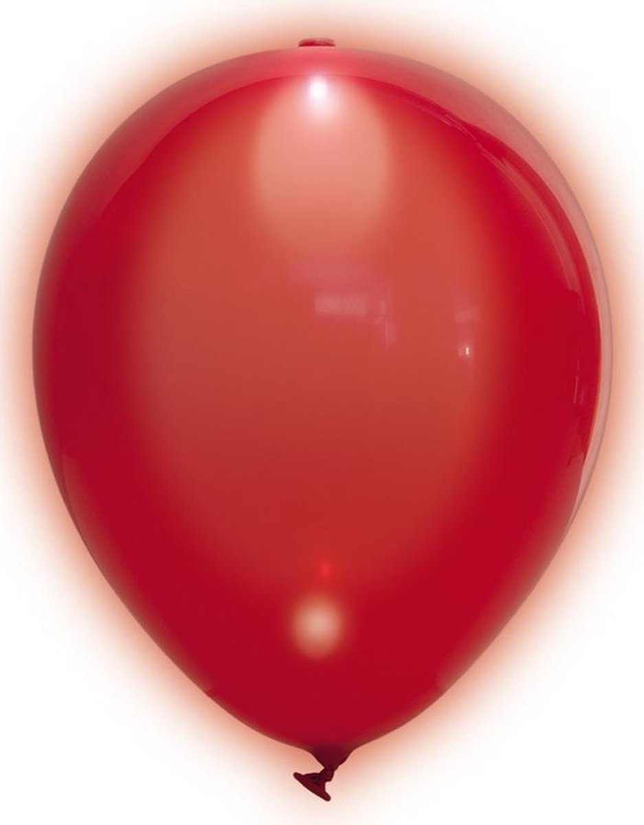 Tib Ballonnen Lightning Led 23 Cm Latex Rood 5 Stuks