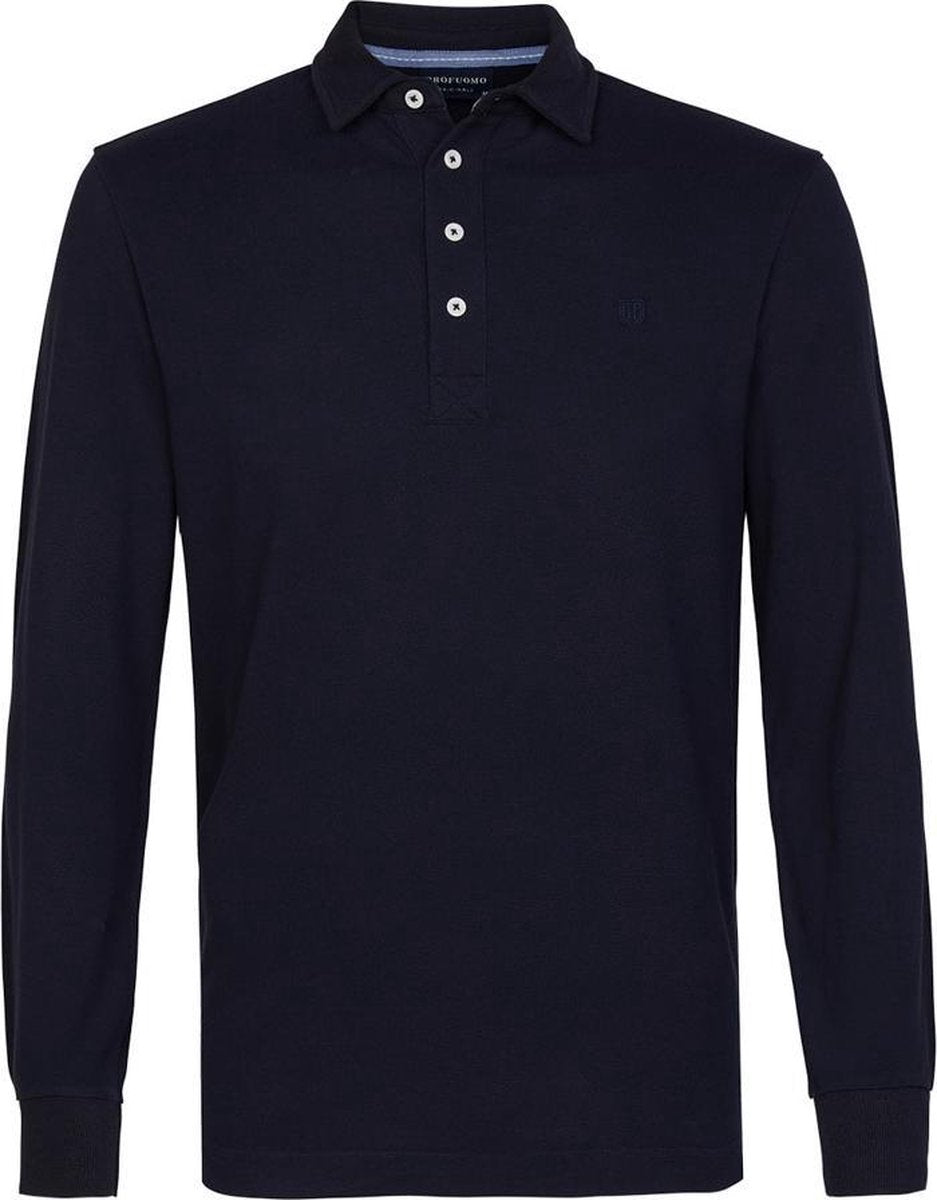 Profuomo PPSJ1A0023 Polo met lange mouwen - Maat L - Heren