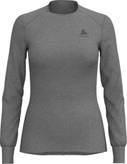 Odlo Bl Top Crew Neck L/S Active Warm Dames Thermoshirt - Grey Melange - Maat XS