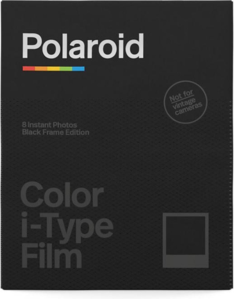 Polaroid Color i-Type Film Black Frame  - 1x8 stuks