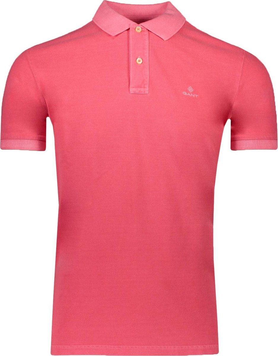 Gant Polo Rood Rood Getailleerd - Maat XL - Heren - Lente/Zomer Collectie - Katoen