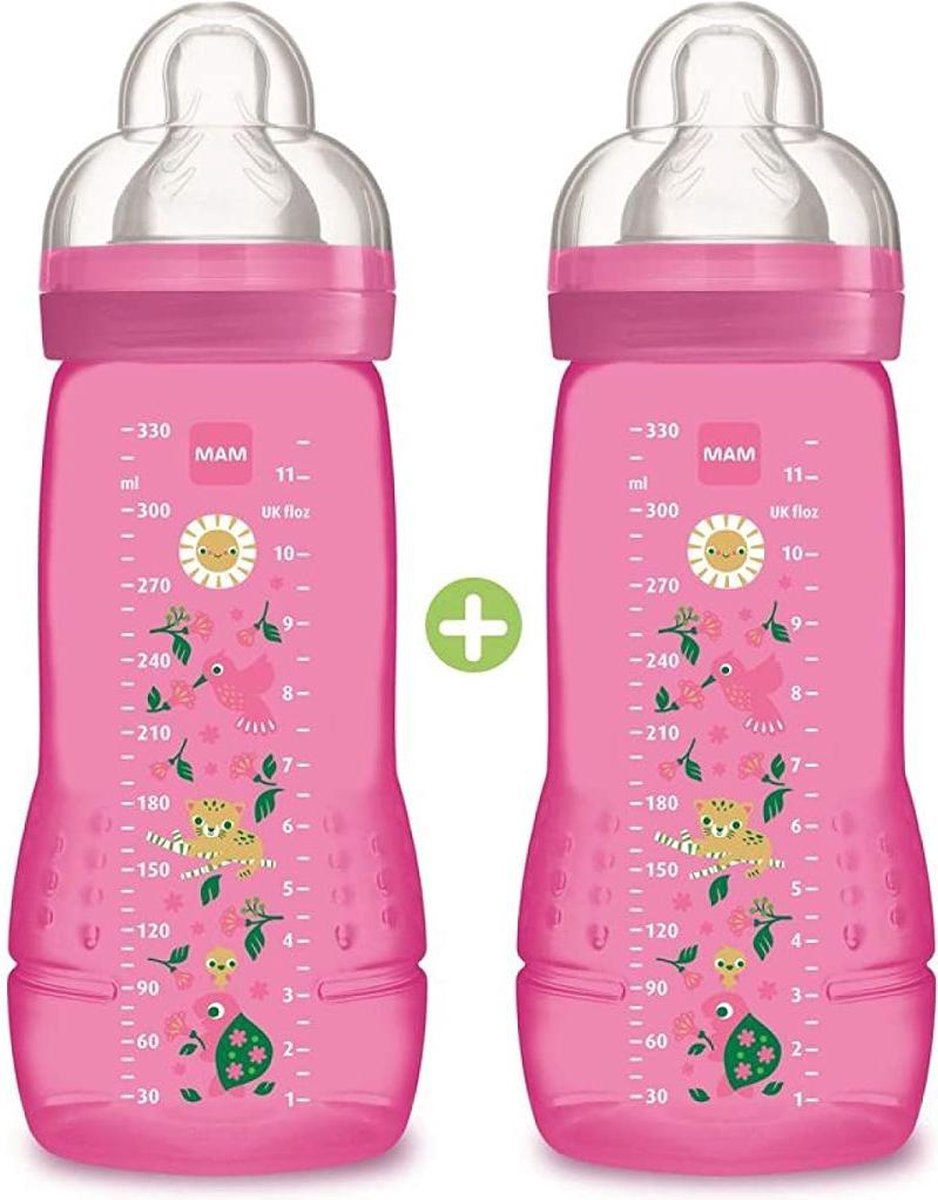 Mam 2 flessen 330 ml 2 stuks roze