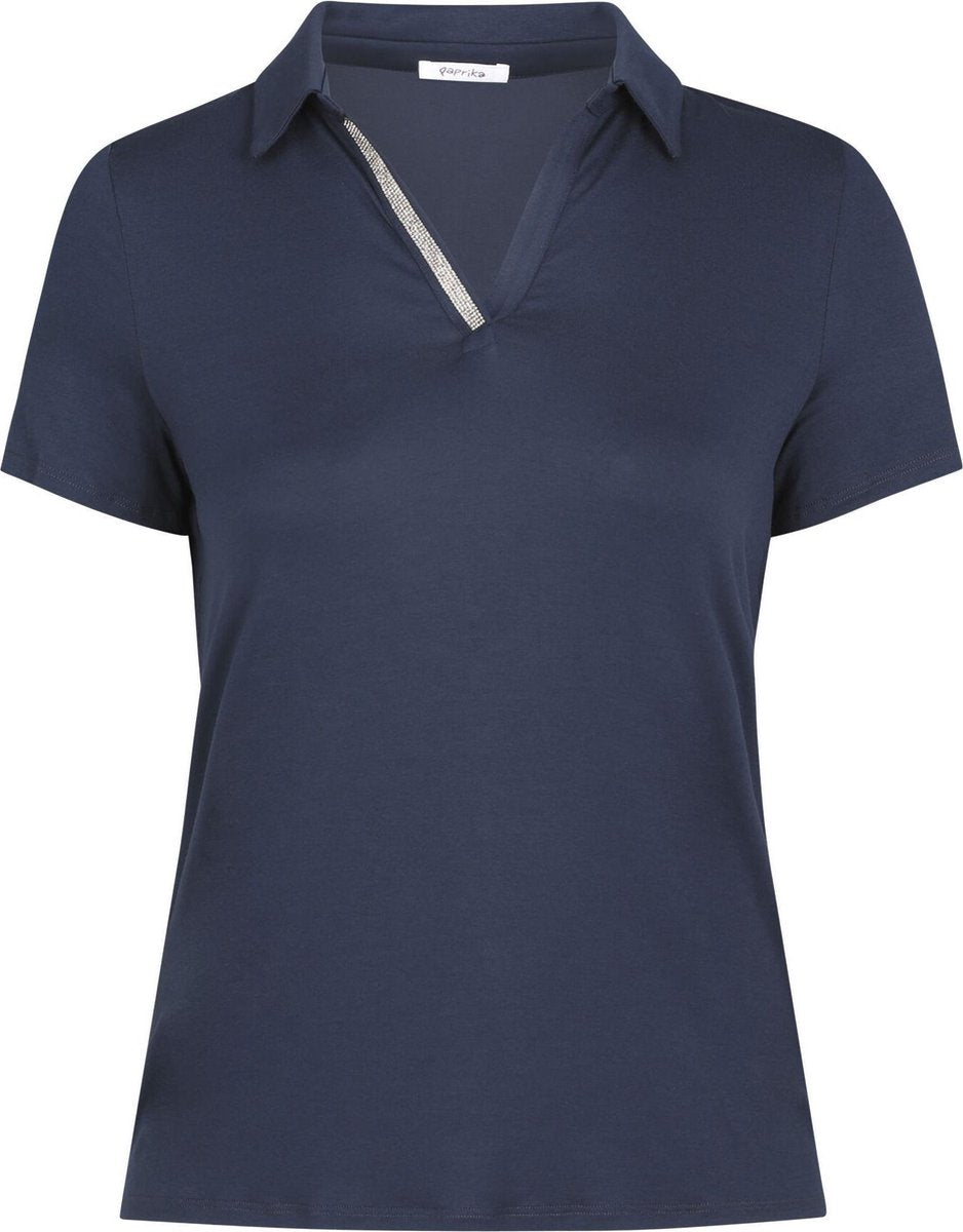 Effen T-shirt met strassteentjes