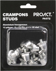Proact PA072 - Voetbalnoppen - Noppen - 12 zeshoekige aluminium noppen 8x13mm en 4x16mm