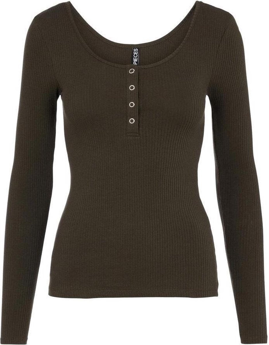 Pckitte Ls Top Noos Bc 17101437 Black Olive
