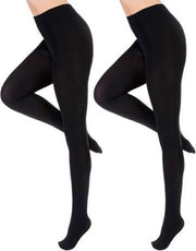 2 stuks - Thermo maillot - 80 denier - zwart - S/M