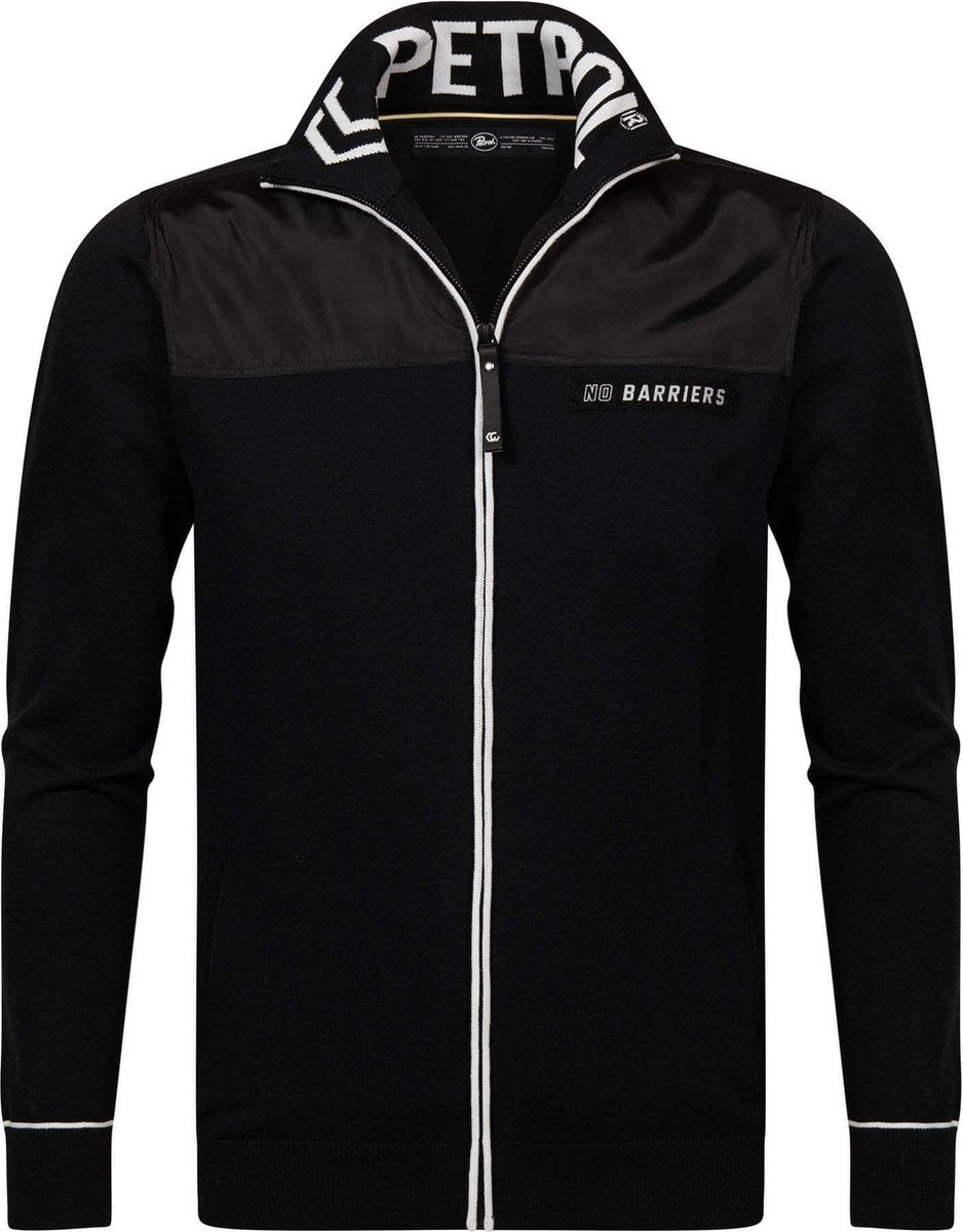 Petrol Industries - Heren Comfortabel vest - Zwart - Maat XL