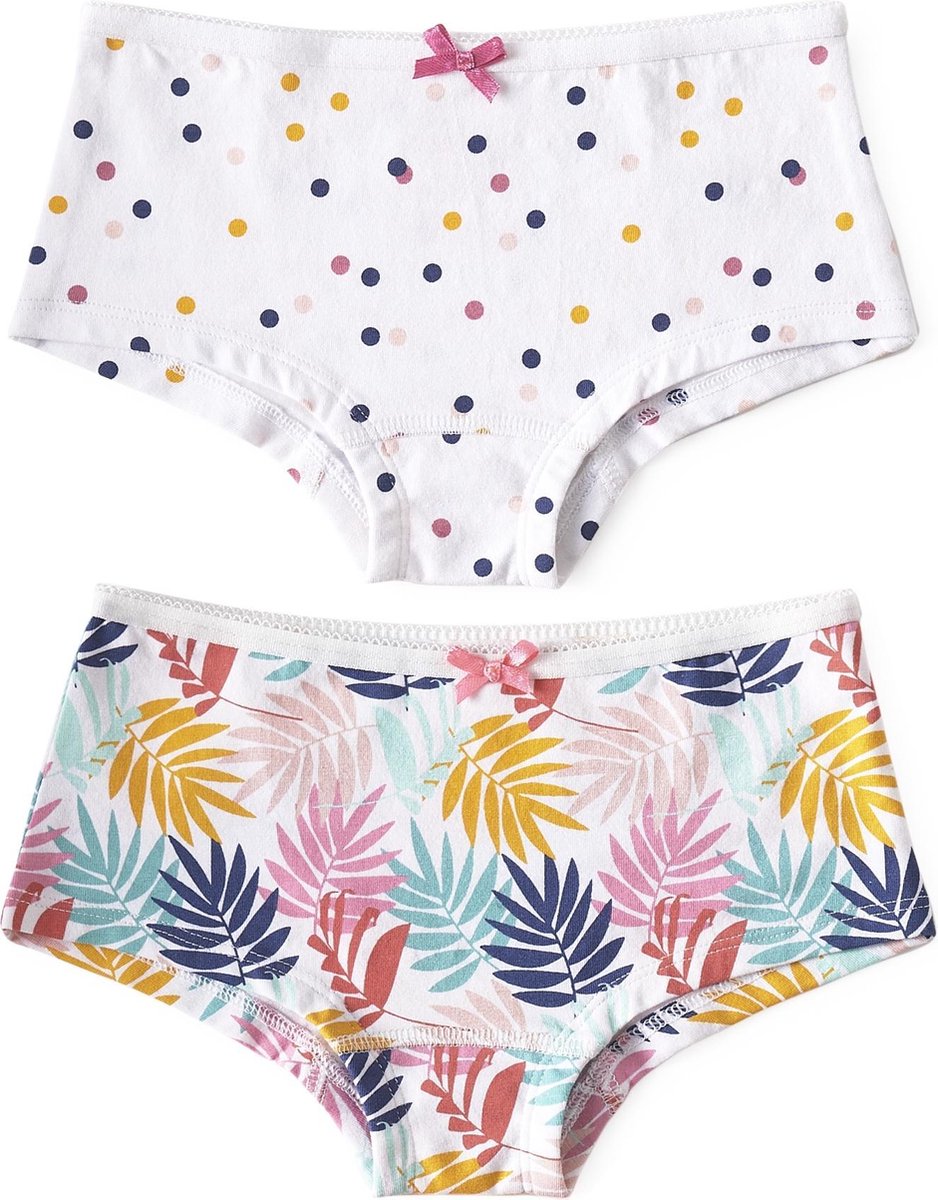 Little Label - meisjes - onderbroek - 2 stuks - dots