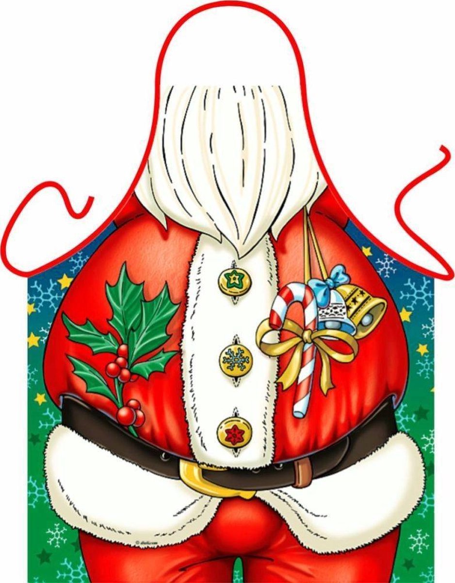Kerstman - Grappig Schort Keukenschort