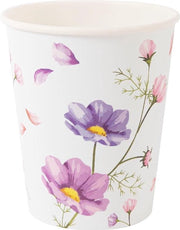 Duni Bekers Blooms 240 Ml Papier/pla Roze/paars 10 Stuks